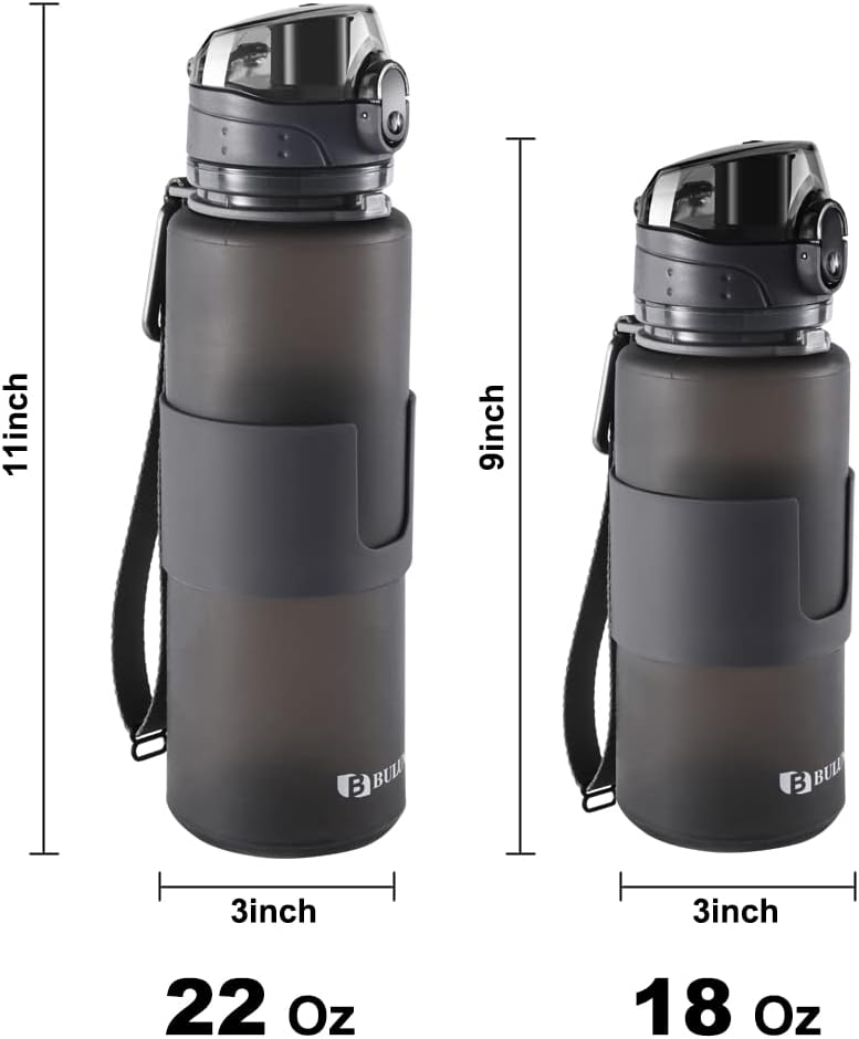 BPA-Free Silicone Collapsible Water Bottle - Leak Proof Twist Cap - 22 oz (City Grey) - Image 5