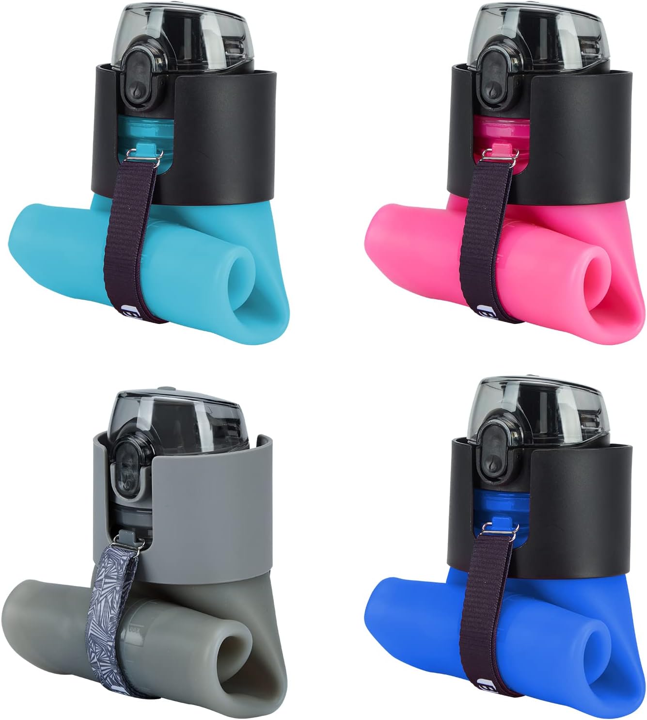 BPA-Free Silicone Collapsible Water Bottle - Leak Proof Twist Cap - 22 oz (City Grey) - Image 6